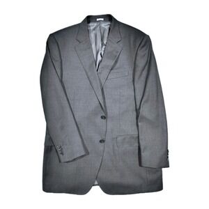 Peter Millar Sport Coat Mens 46T Gray Charcoal Wool Blazer Jacket Tall Long